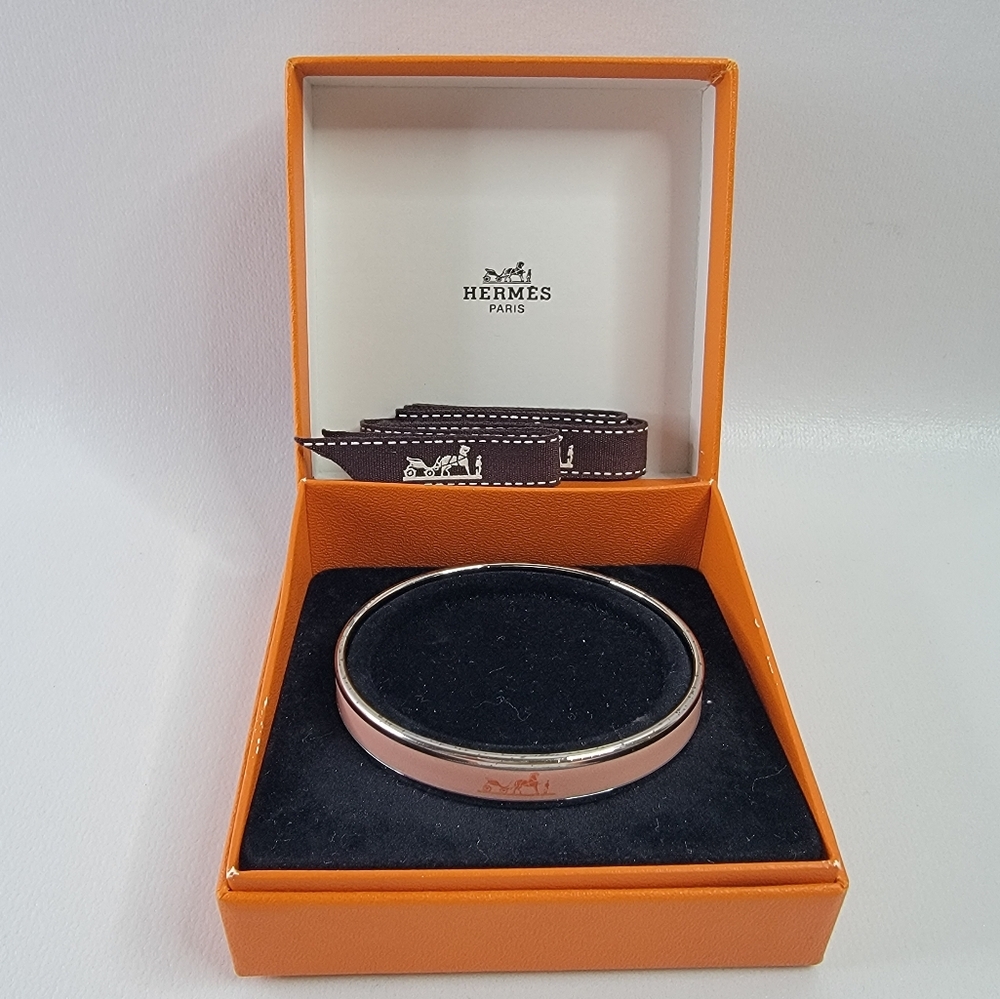 HERMES Email PM Horse Carriage Bangle Bracelet